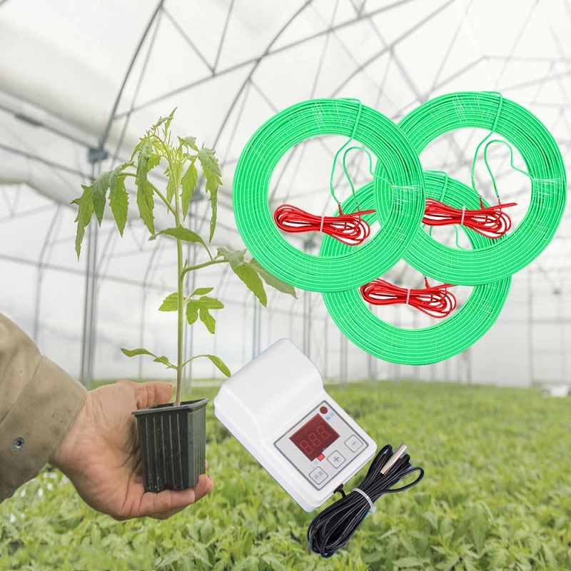 Agriculture Farming Systems - 農業用苗の加熱ワイヤーセット,多肉植物の温室では,ケーブルコントローラーシステムを暖かく保ちます。