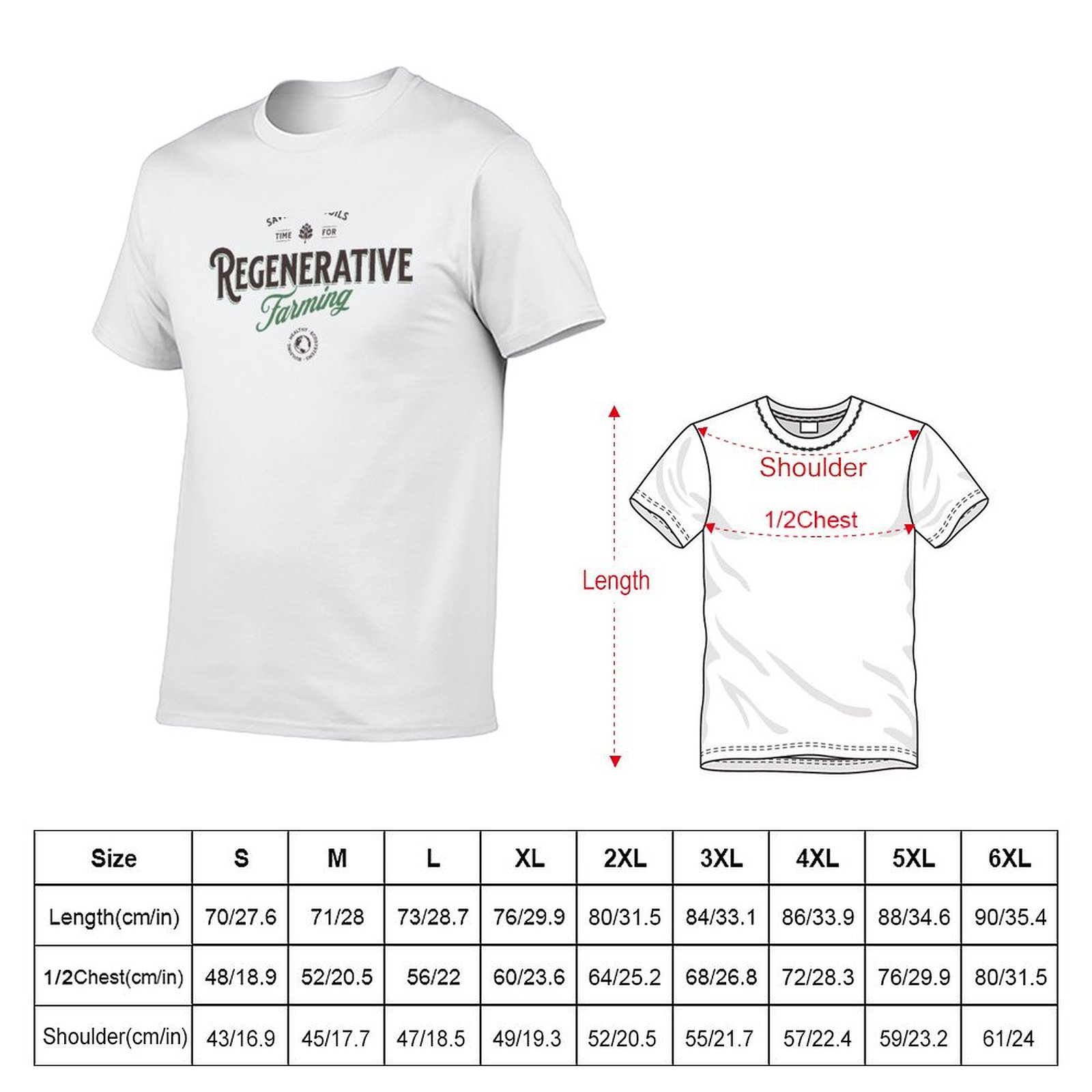 再生農業 再生農業用 Tシャツ プラスサイズ オールマッチ  - Regenerative Farming Agriculture のレビューと価格